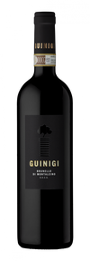 Guinigi Wines Brunello di Montalcino DOCG 2018 bottle on white background.