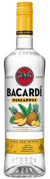 Bottle of Bacardi Pineapple Flavored Rum 70 750 ML with tropical pineapple flavor
