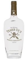 Trader Vics White Chocolate Liqueur 750 ML bottle, showcasing a premium white chocolate liqueur with elegant packaging.