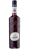Bottle of Giffard Creme de Violette 750 ML with violet flowers and a cocktail glass