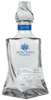 Adictivo Plata Tequila 1.75 L bottle with crystal clear liquid and silver sparkles.