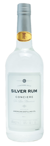 American Co. Conciere Silver Tequila clear bottle with silver cap and label