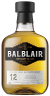 Balblair 12 Year Old Highland Single Malt Scotch Whisky bottle, 750 ML.