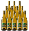 Frank Family Chardonnay Carneros 750 ML set of 12 bottles with labels, showcasing a premium light straw wine from Carneros region.