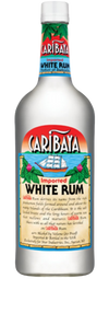 Caribaya White Rum 1.75 L bottle with Caribbean-inspired label.