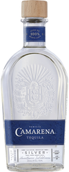 Familia Camarena Silver Tequila 100% De Agave 750 ML bottle with blue label and wooden cap