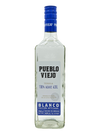Pueblo Viejo Blanco Tequila 750ml bottle made from 100% Blue Weber agave with clear appearance and blue cap
