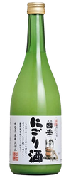 Nakano Sake Brewery Kunizakari Nigori Sake 720 ML bottle, premium Japanese Nigori sake