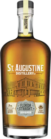 St. Augustine Florida Straight Bourbon Whiskey 750ml bottle with amber liquid and Distillery logo