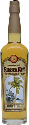 Drum Circle Siesta Key Toasted Coconut Rum 1.75 L bottle with palm tree label.