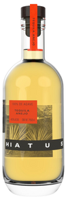 Hiatus Anejo Tequila 750ml bottle with lush honey color, aged in reclaimed oak, 100% agave.