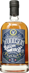Woodson Whiskey Bourbon Whiskey 750 ML bottle with blue label and amber liquid inside