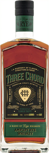 Three Chord Amplify Blended Rye Whiskey 750 ML bottle with label.