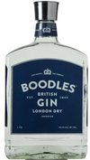 Boodles British London Dry Gin 90.4 proof bottle, 1-liter size, featuring a classic label design.