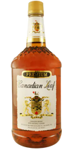 Canadian Leaf Premium Canadian Whisky 750ml bottle with golden amber liquid and detailed label design