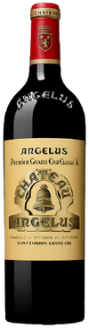 Chateau Angelus Saint Emilion Grand Cru 2016, 750 ML bottle with rich red wine color and iconic label showcasing elegance and craftsmanship.