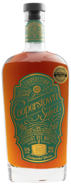 Cooperstown Select Straight Rye 750ML whiskey bottle with green and gold label