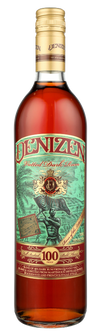 Denizen Vatted Dark Rum 100 750 ML bottle with green and red label.