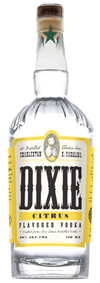 Dixie Southern Vodka Citrus Flavored Vodka 1L clear bottle with yellow label and citrus zest notes