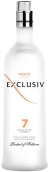 Exclusiv Vodka No 7 Peach Flavored Vodka 1.75L bottle with peach flavor and clear premium Moldovan vodka