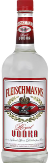 Fleischmanns Royal Vodka 750 ML bottle with red label.