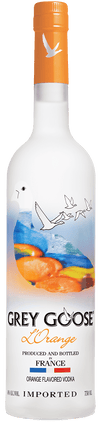 Grey Goose Orange Flavored Vodka L'Orange 1.75L bottle with citrus design.