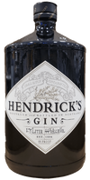 Hendricks Gin 1.75 L bottle with distinctive botanical label.