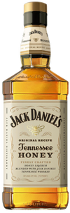 Jack Daniels Tennessee Honey Liqueur 1.75L bottle with golden honey whiskey blend