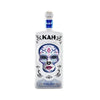 KAH Blanco Tequila 750 ML with Día de los Muertos skull design.