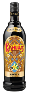Kahlua Coffee Liqueur Vanilla 750ml bottle with vibrant label design.