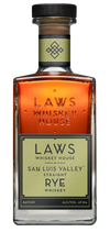 Laws Whiskey House San Luis Valley Straight Rye Whiskey 750ml bottle with amber whiskey and green label