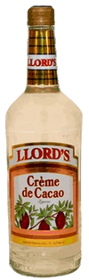 Llords Creme De Cacao White Liqueur 1L bottle with creamy white chocolate liqueur