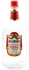 Majorska Premium Vodka 80 750 ML clear smooth spirit bottle with red cap