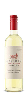 Bottle of Markham Vineyards Napa Valley Sauvignon Blanc 2021 750 ML – crisp white wine with citrus and tropical aromas.