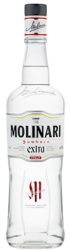 Molinari Sambuca Extra Liqueur 1L bottle clear Italian anise-flavored liqueur
