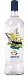 Montego Bay Caribbean Coconut Rum 1 L bottle with coconut liqueur flavor.