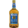 Montezuma Blue Tequila 1L bottle with blue label and gold cap, 40% alcohol content, smooth flavorful blue agave tequila