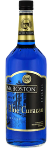 Mr Boston Blue Curacao 1 L bottle premium blue curacao liqueur