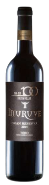 Bottle of Muruve Gran Reserva 2014, a premium Spanish red wine from Toro DO with deep ruby color and elegant label, ideal for pairing with meats and aged cheeses.