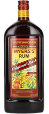 Myerss Original Dark Rum 750 ML bottle with label showing Jamaican molasses and oak barrels.
