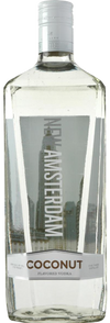 New Amsterdam Coconut Flavored Vodka 1.75 L bottle with clear liquid and white label