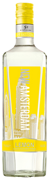 New Amsterdam Lemon Flavored Vodka 1.75L bottle with bright yellow label and lemon infusion