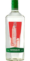 New Amsterdam Watermelon Flavored Vodka 750ml bottle with green cap and red label featuring watermelon flavor text