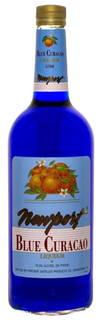 Newport Blue Curacao liqueur bottle 1 liter vibrant blue citrus flavored