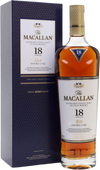 The Macallan Double Cask 18 Year Old Single Malt Scotch Whisky bottle and box.
