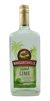 Bottle of Margaritaville Spirits Island Lime Tequila 750 ML with fresh limes and a cocktail glass