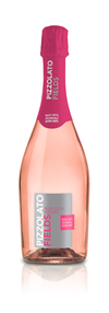 Bottle of Pizzolato Fields Prosecco Rose Brut 2022 organic sparkling wine
