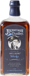 Journeyman Not A King Rye Whiskey bottle with historical illustration and label details.