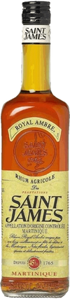 Saint James Rhum Royal Ambre Rhum Agricole bottle, 750 ML, Martinique origin.
