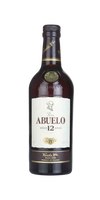 Ron Abuelo 12 Anos Anejo Gran Reserva Rum 750 ML bottle with deep amber color.